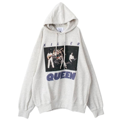 QUEEN フォトプリント パーカー KINARI WHITE