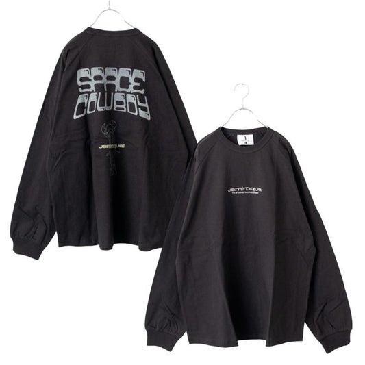 Jamiroquai Raglan Long T-Shirt in Charcoal