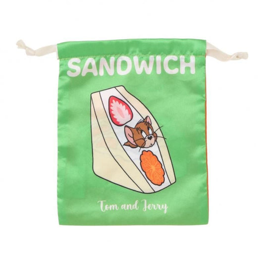 Tom and Jerry Sandwich Ribbon Drawstring Bag WB2574