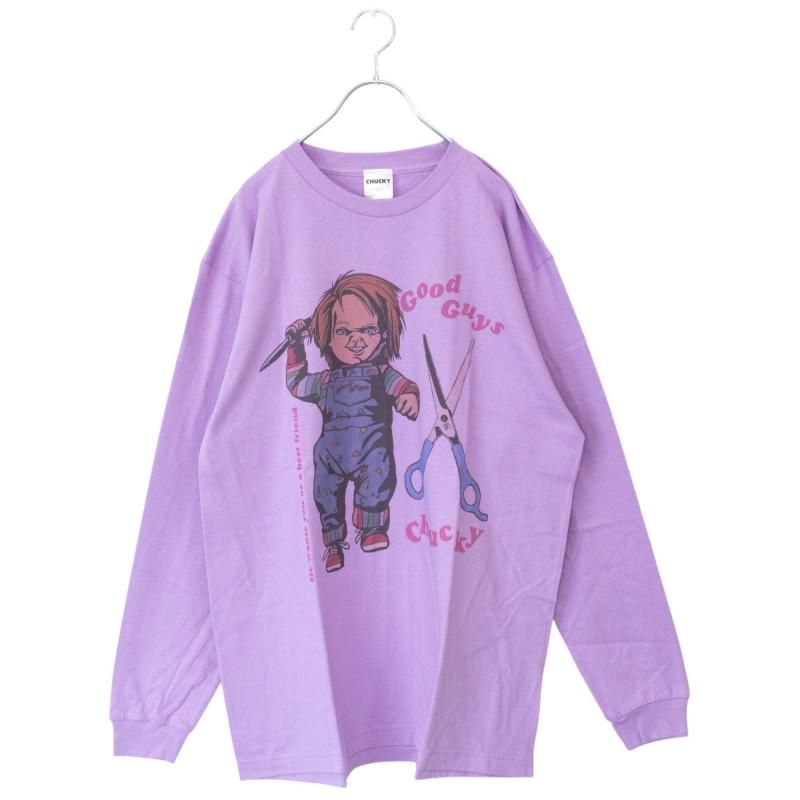 CHUCKY チャッキー 長袖Tシャツ ロンT シザー PURPLE UNO1186