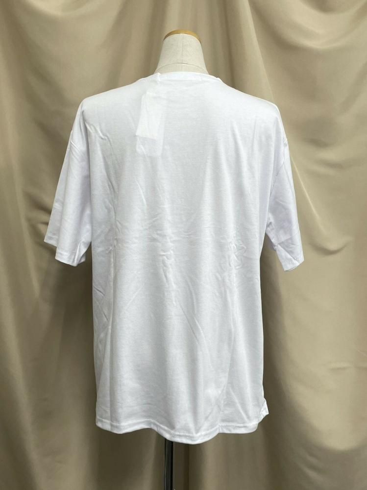 バックリボン ビスチェ 半袖Tシャツ セット WHITE BLACK