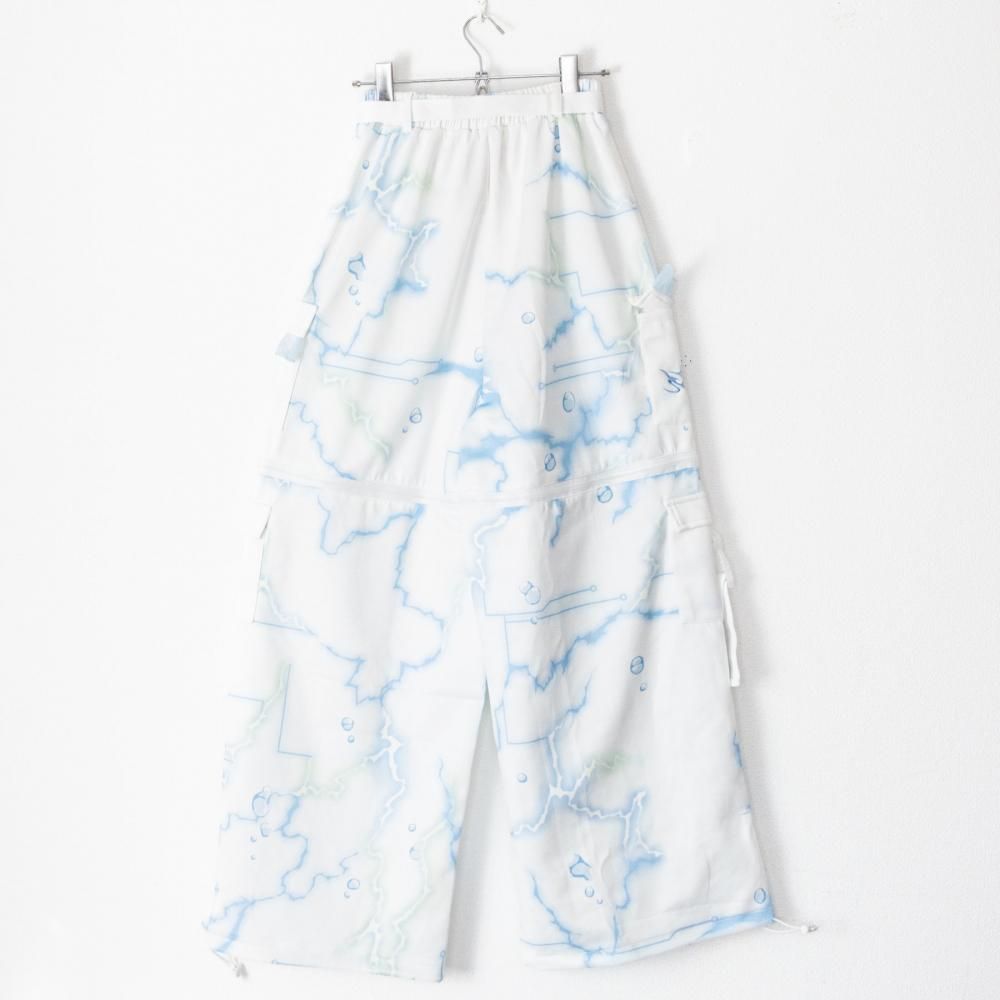 ACDC RAG クラゲサイバー ジッパーセパレート ロングパンツ BLUE WHITE