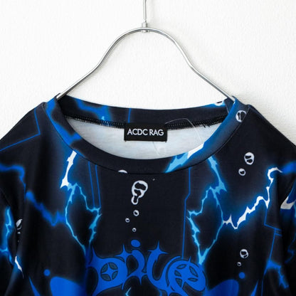 ACDC RAG メンダコサイバー チビTシャツ BLUE BLACK