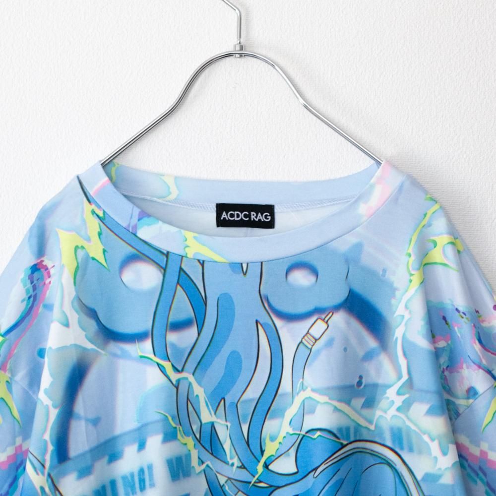 ACDC RAG クラゲサイバー BIG Tシャツ BLUE