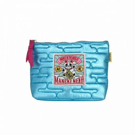 MYUUA 日本 メタリックポーチ BLUE