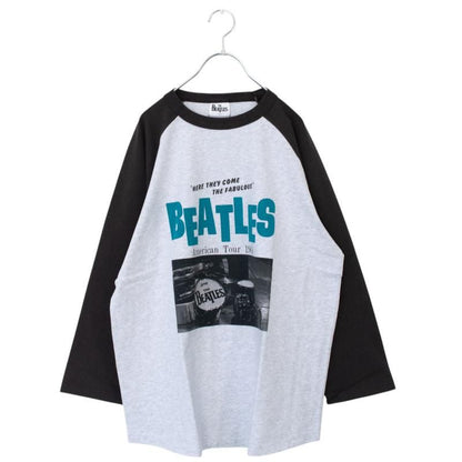 THE BEATLES ビートルズ フォト ラグラン ロンT B