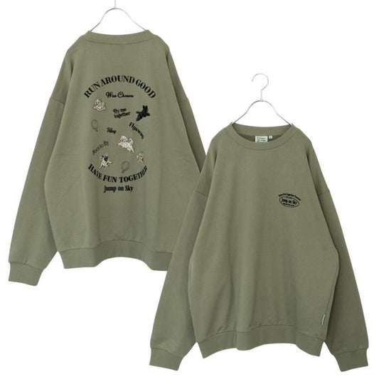 フライング DOG スウェットトップ GREEN