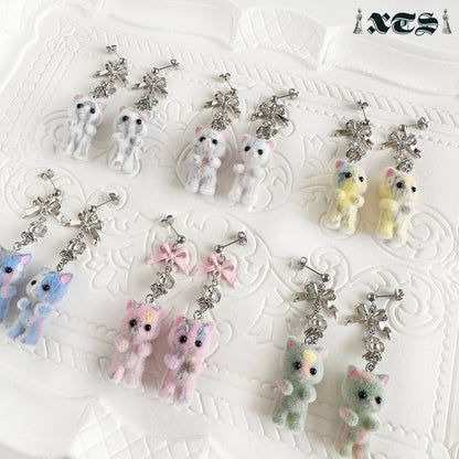 Flocky Cat 猫マスコット ピアス＆イヤリング YELLOW
