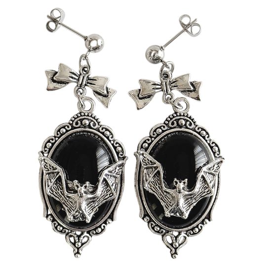 XTS Gothic Bat Earrings BLACK