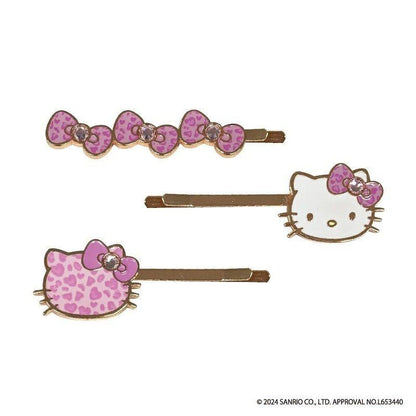 Hello Kitty 2024 GOGO Gal Collection Hairpin Set, Leopard (Pink)