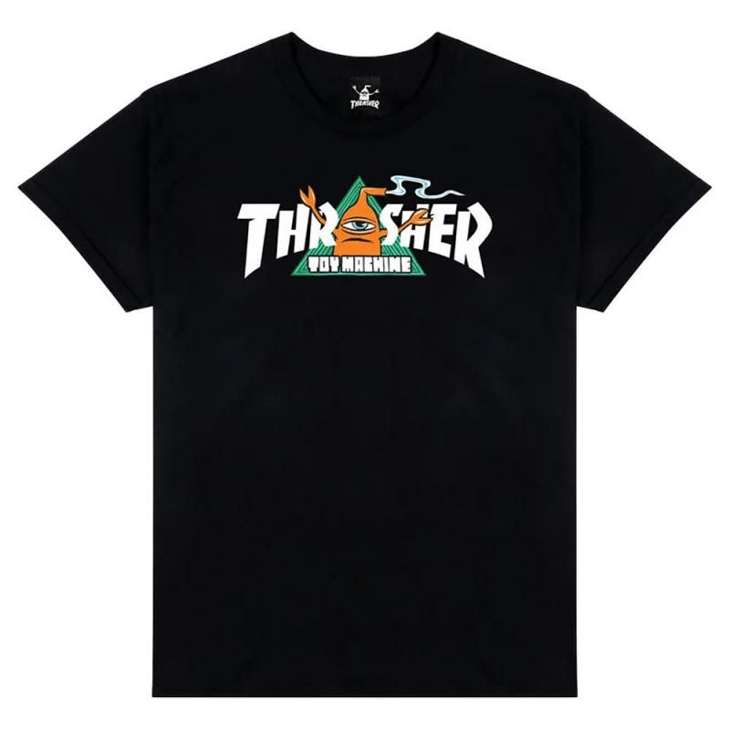 THRASHER x TOY MACHINE 311626 VORTEX 半袖 Tシャツ BLACK