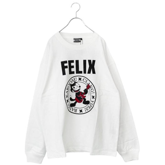 FELIX THE CAT Tour Illustration Long T-Shirt WHITE