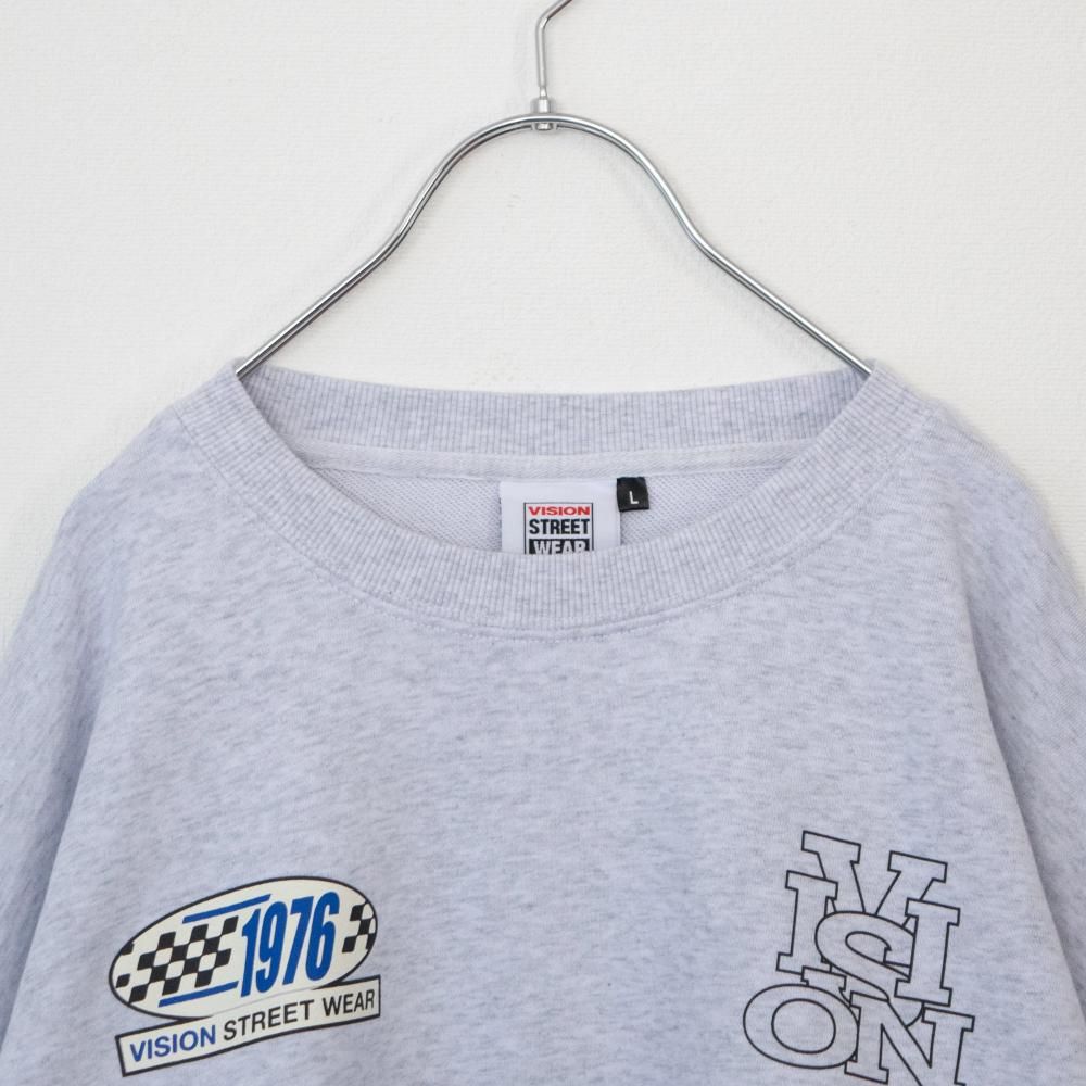VISION STREET WEAR レーシングロゴスウェット GRAY