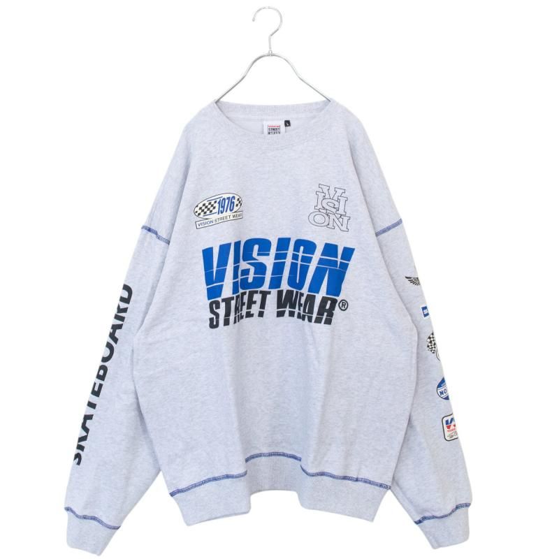 VISION STREET WEAR レーシングロゴスウェット GRAY