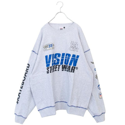 VISION STREET WEAR レーシングロゴスウェット GRAY