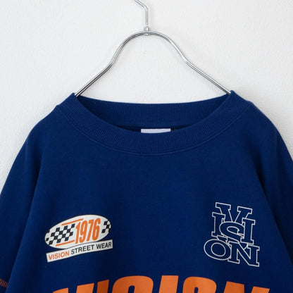 VISION STREET WEAR レーシングロゴスウェット NAVY