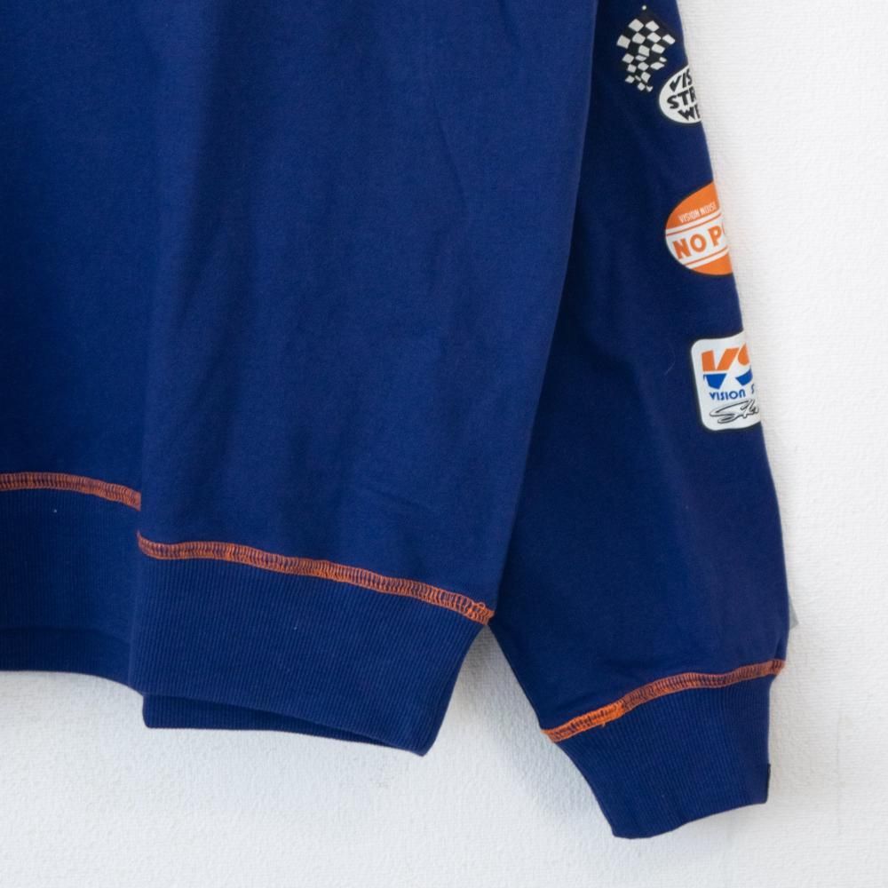 VISION STREET WEAR レーシングロゴスウェット NAVY