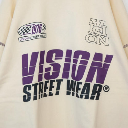 VISION STREET WEAR レーシングロゴスウェット IVORY