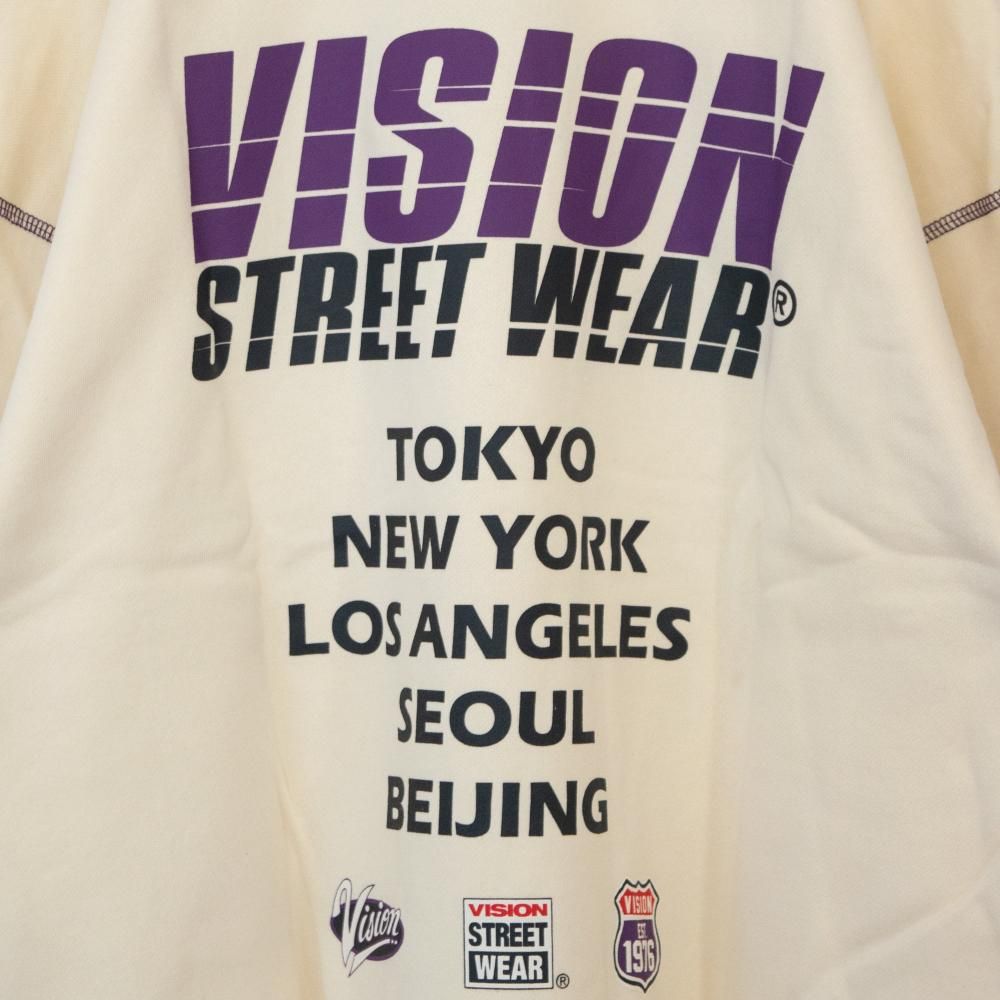 VISION STREET WEAR レーシングロゴスウェット IVORY