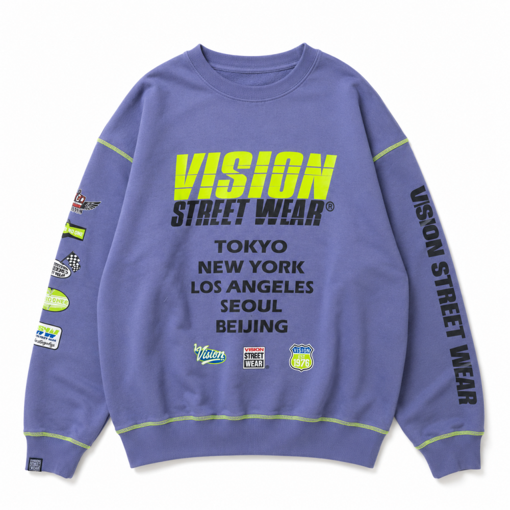 VISION STREET WEAR レーシングロゴスウェット PURPLE