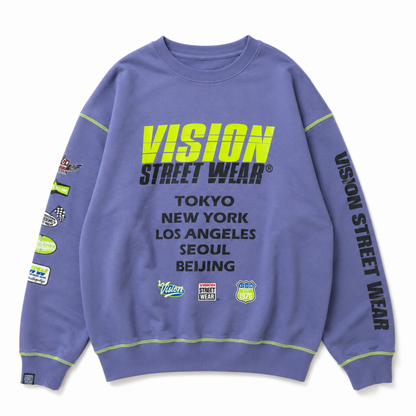 VISION STREET WEAR レーシングロゴスウェット PURPLE
