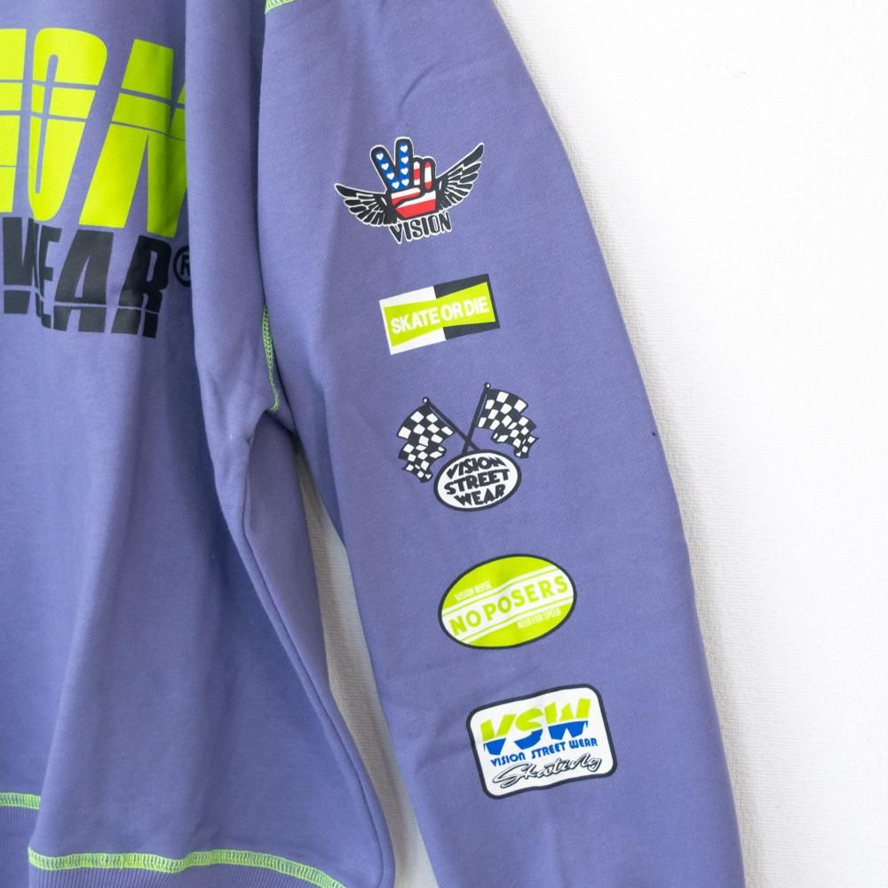 VISION STREET WEAR レーシングロゴスウェット PURPLE
