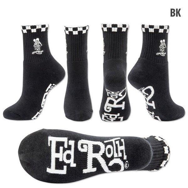 RAT FINK  刺繍 ショートソックス BLACK WHITE