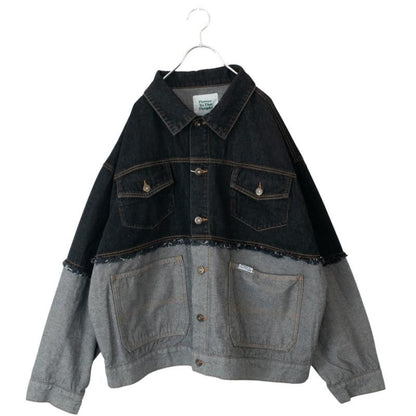 POWER TO THE PEOPLE リメイクデニムジャケット BLACK