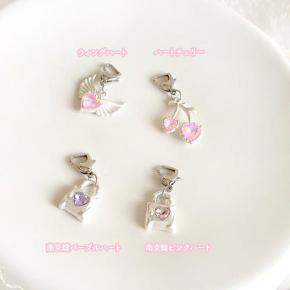 Purple Cream One Point Charm P1720