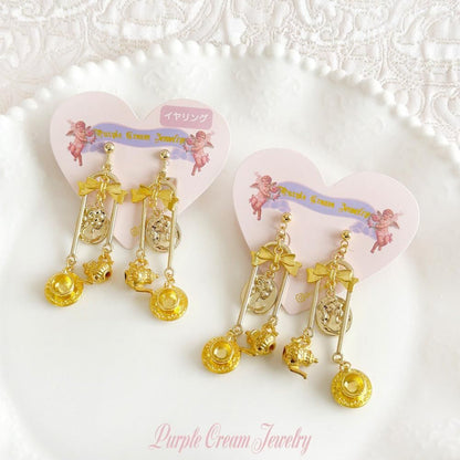 Purple Cream ティータイムピアス・イヤリング P1760