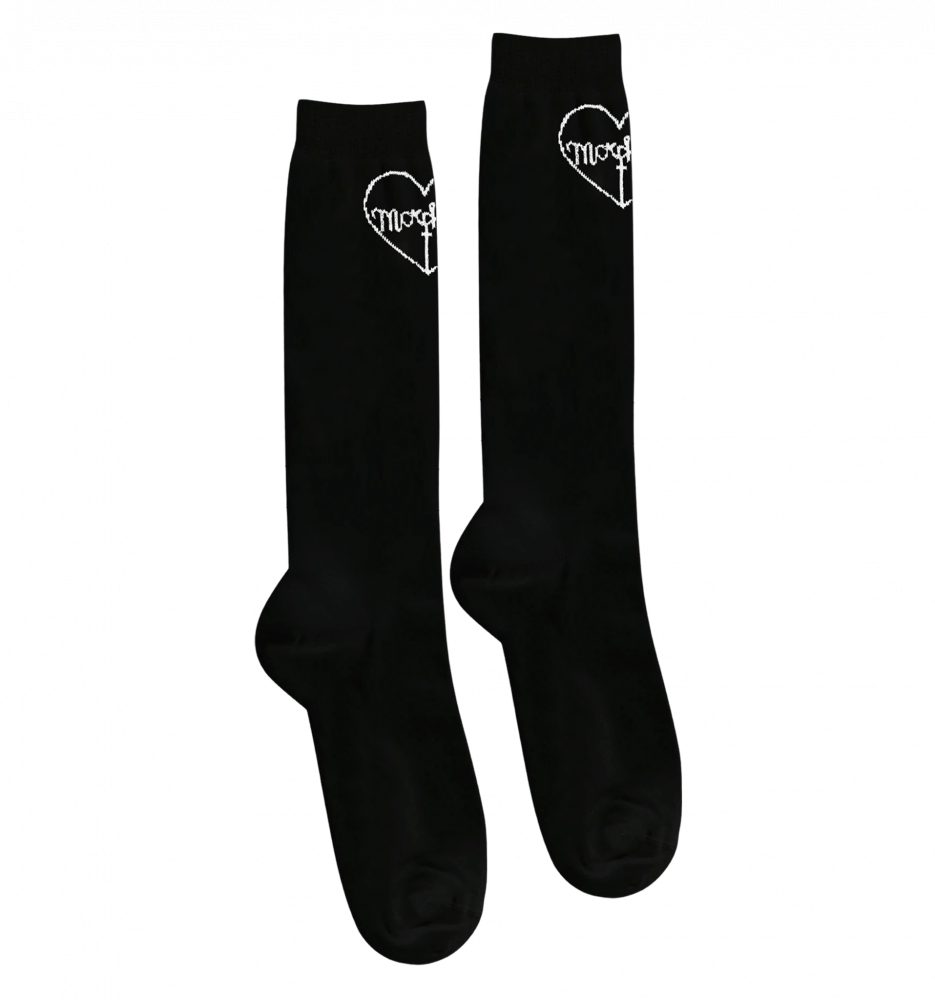 MORPH8NE ロゴ ハイソックス BLACK