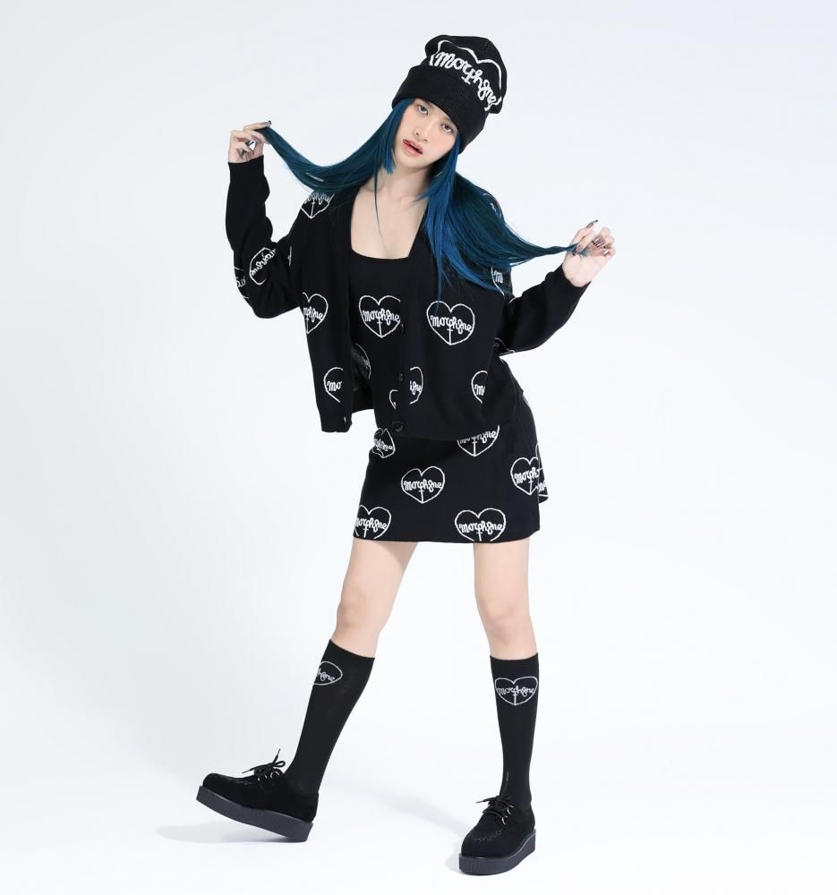 MORPH8NE ロゴ ハイソックス BLACK
