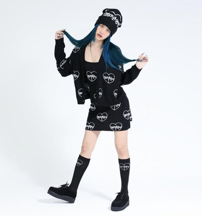 MORPH8NE ロゴ ハイソックス BLACK