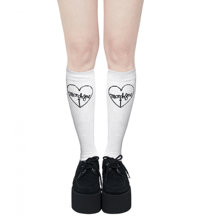 MORPH8NE Logo Knee Socks SAMPLE WHITE