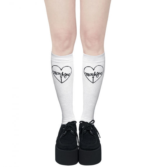 MORPH8NE ロゴ ハイソックス SAMPLE WHITE
