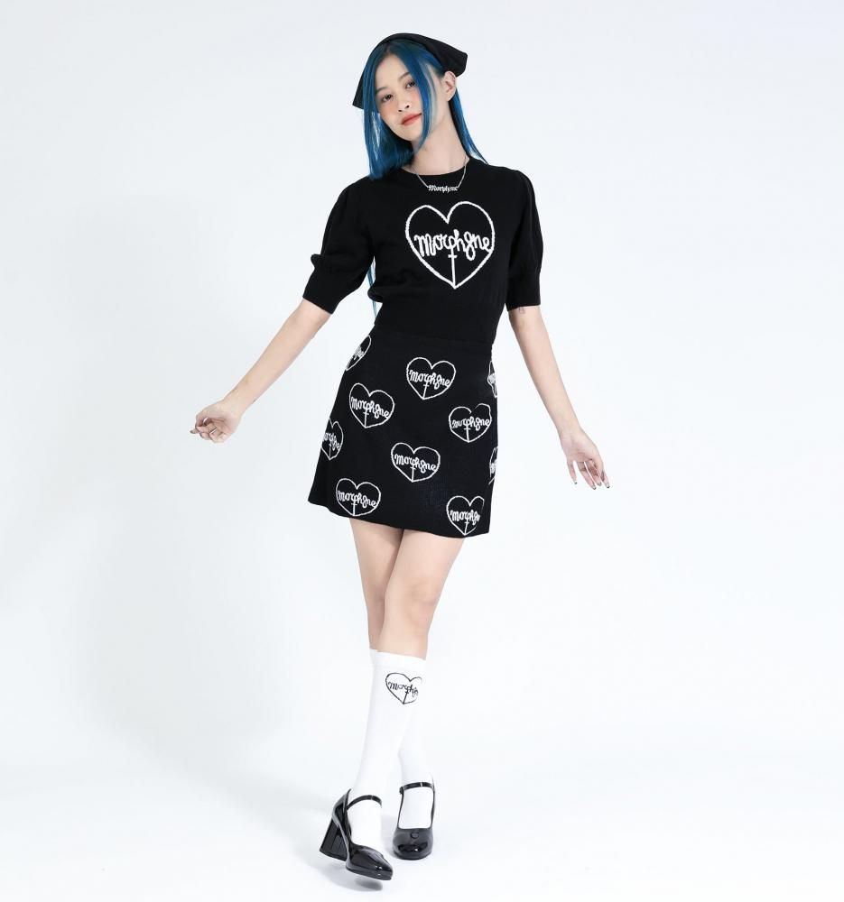 MORPH8NE ロゴ ハイソックス SAMPLE WHITE