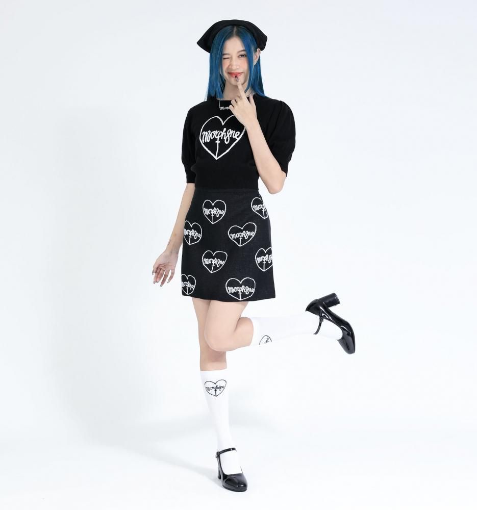 MORPH8NE ロゴ ハイソックス SAMPLE WHITE