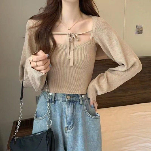 ライトニット ボレロ キャミソール セットアップ BEIGE