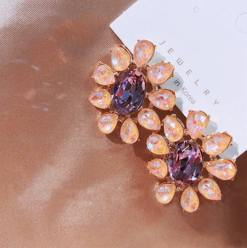 サンフラワー ビジュー ピアス