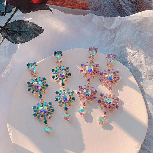 Rhinestone Heart Earrings