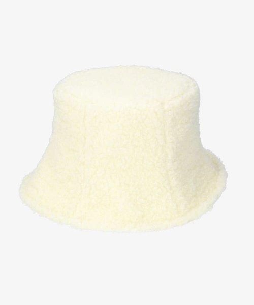 milsa コーデュロイ ボア リバーシブル ベル ハット WHITE