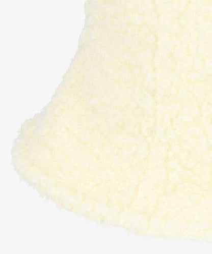 milsa コーデュロイ ボア リバーシブル ベル ハット WHITE