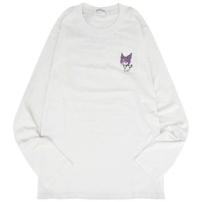 Sanrio Kuromi Character Long T-Shirt WHITE