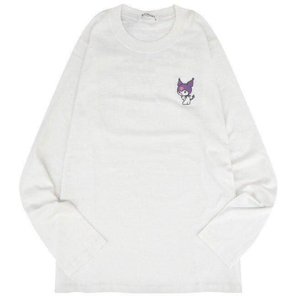 Sanrio Kuromi Character Long T-Shirt WHITE