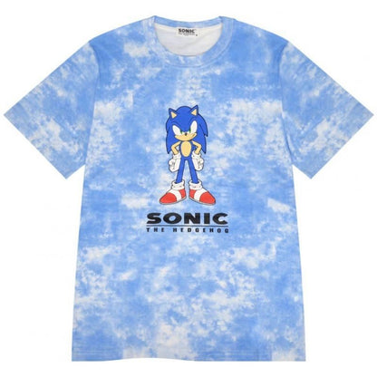 SEGA Sonic the Hedgehog Character T-Shirt Tie-Dye Blue
