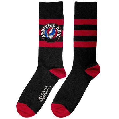 Grateful Dead ユニセックスソックス Steal Your Face Logo (Black)