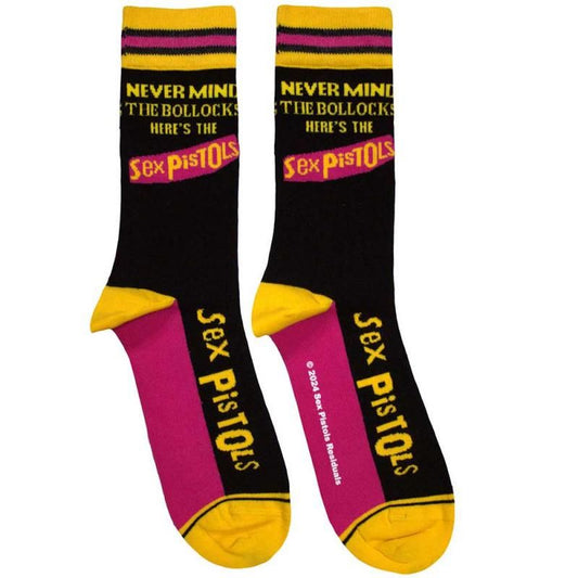 The Sex Pistols Unisex Socks Never Mind The Bollocks Stripes (Black)