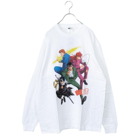 幽☆遊☆白書 集合 長袖Tシャツ ロンT PE1148 PE1149 WHITE