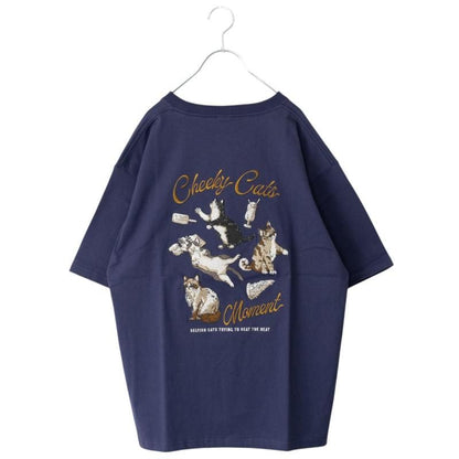 POWER TO THE PEOPLE Cirneko Embroidered T-shirt NAVY