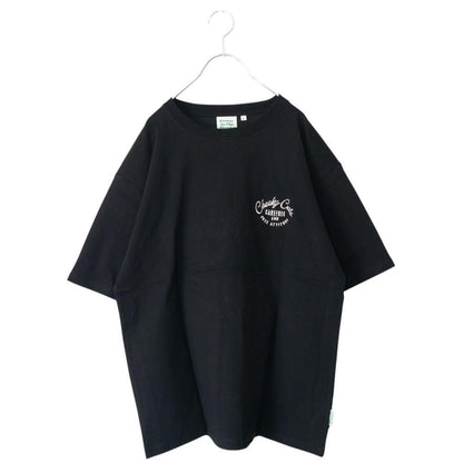 POWER TO THE PEOPLE チルネコ 刺繍 Tシャツ BLACK